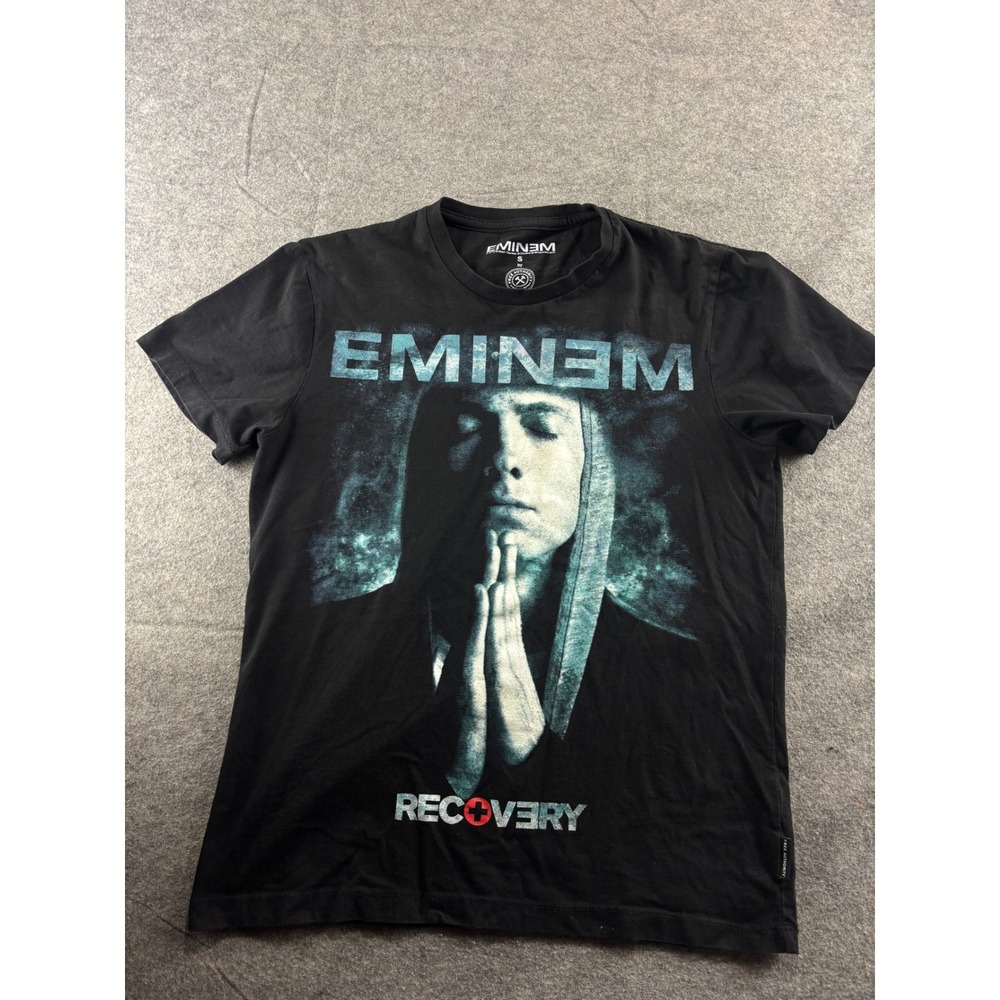 Eminem Recovery Graphic T-Shirt Black Free Authority Mens Small Hip Hop Rap Tee